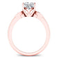 Lobelia Diamond Matching Band Only (engagement Ring Not Included) For Ring With Princess Center rosegold