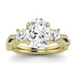 Bottlebrush Diamond Matching Band Only (does Not Include Engagement Ring) For Ring With Oval Center yellowgold