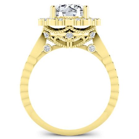 Lita Moissanite Matching Band Only (engagement Ring Not Included) For Ring With Round Center yellowgold