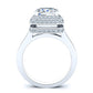 Indigo Moissanite Matching Band Only (engagement Ring Not Included) For Ring With Princess Center whitegold