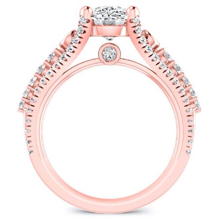 Sireli Diamond Matching Band Only (engagement Ring Not Included) For Ring With Cushion Center rosegold