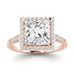 Desert Rose Diamond Matching Band Only (engagement Ring Not Included) For Ring With Princess Center rosegold