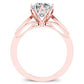 Pieris Diamond Matching Band Only (engagement Ring Not Included) For Ring With Cushion Center rosegold