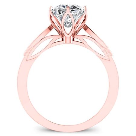 Pieris Diamond Matching Band Only (engagement Ring Not Included) For Ring With Cushion Center rosegold