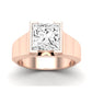 Jasmine Diamond Matching Band Only (does Not Include Engagement Ring) For Ring With Princess Center rosegold