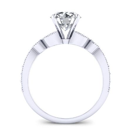 Laurel Diamond Matching Band Only (engagement Ring Not Included) For Ring With Cushion Center whitegold