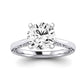 Astilbe Moissanite Matching Band Only (does Not Include Engagement Ring) For Ring With Round Center whitegold