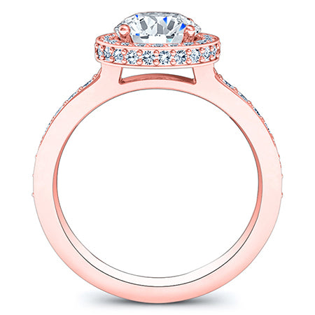 Quince Diamond Matching Band Only (engagement Ring Not Included) For Ring With Round Center rosegold