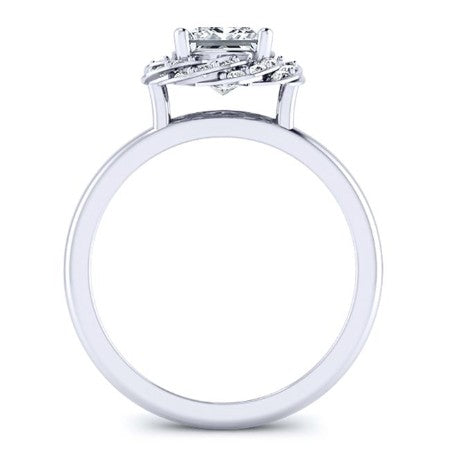 Almond Princess Diamond Engagement Ring (Lab Grown Igi Cert) whitegold