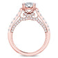 Nasrin Diamond Matching Band Only (engagement Ring Not Included) For Ring With Cushion Center rosegold