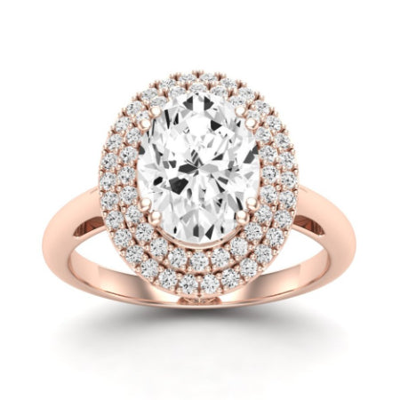 Tulip Oval Moissanite Bridal Set rosegold