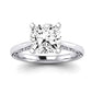 Astilbe Moissanite Matching Band Only (does Not Include Engagement Ring)  For Ring With Cushion Center whitegold