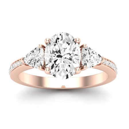 Snowdonia Moissanite Matching Band Only (engagement Ring Not Included) For Ring With Oval Center rosegold