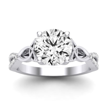 Pavonia Diamond Matching Band Only (does Not Include Engagement Ring)  For Ring With Round Center whitegold