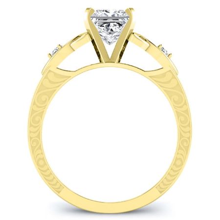 Venus Diamond Matching Band Only (engagement Ring Not Included) For Ring With Princess Center yellowgold