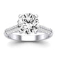 Iberis Moissanite Matching Band Only (does Not Include Engagement Ring) For Ring With Round Center whitegold