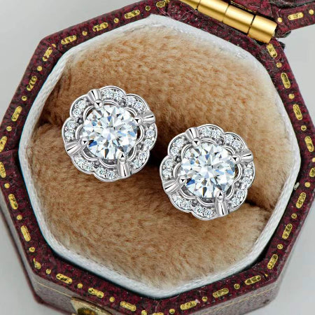 Mel Diamond Earrings (Clarity Enhanced) whitegold