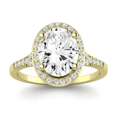 Desert Rose Diamond Matching Band Only (engagement Ring Not Included) For Ring With Oval Center yellowgold