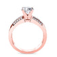 Crocus Moissanite Matching Band Only (engagement Ring Not Included) For Ring With Round Center rosegold