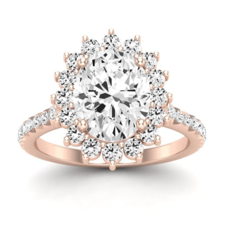 Gazania Oval Diamond Bridal Set (Lab Grown Igi Cert) rosegold