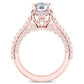 Garland Diamond Matching Band Only (engagement Ring Not Included) For Ring With Cushion Center rosegold