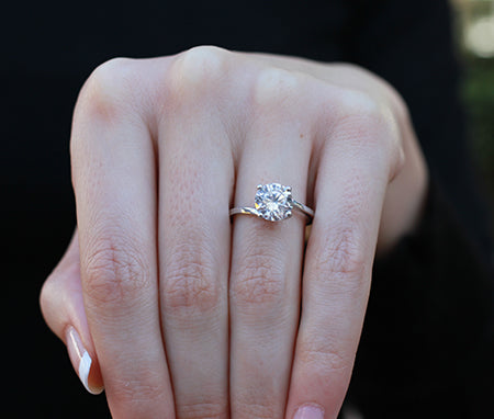 Zinnia Round Diamond Engagement Ring (Lab Grown Igi Cert) rosegold