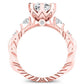 Oleana Moissanite Matching Band Only (engagement Ring Not Included) For Ring With Cushion Center rosegold