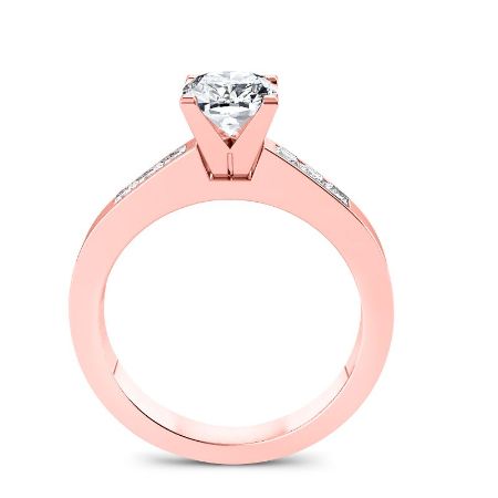 Jessamine Diamond Matching Band Only (engagement Ring Not Included) For Ring With Princess Center rosegold