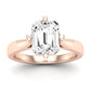 Gardenia Diamond Matching Band Only ( Engagement Ring Not Included)  For Ring With Emerald Center rosegold