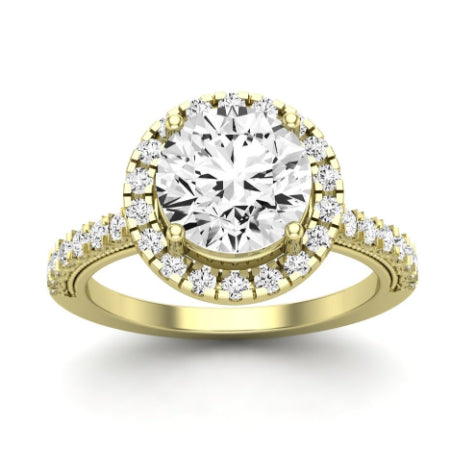 Florizel Diamond Matching Band Only (does Not Include Engagement Ring) For Ring With Round Center yellowgold