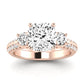 Thistle Diamond Matching Band Only (does Not Include Engagement Ring) For Ring With Cushion Center rosegold