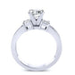 Bellflower Diamond Matching Band Only (engagement Ring Not Included) For Ring With Round Center whitegold