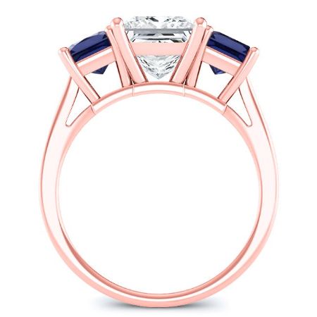 Ilex Moissanite Matching Band Only (engagement Ring Not Included) For Ring With Princess Center rosegold