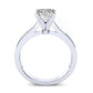 Zahara Moissanite Matching Band Only (engagement Ring Not Included) For Ring With Princess Center whitegold
