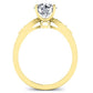 Mulberry Moissanite Matching Band Only (engagement Ring Not Included) For Ring With Round Center yellowgold