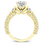 Belle Diamond Matching Band Only (engagement Ring Not Included) For Ring With Princess Center yellowgold