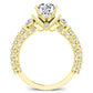 Belle Diamond Matching Band Only (engagement Ring Not Included) For Ring With Round Center yellowgold
