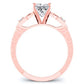 Venus Diamond Matching Band Only (engagement Ring Not Included) For Ring With Princess Center rosegold