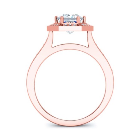 Anise Moissanite Matching Band Only (engagement Ring Not Included) For Ring With Princess Center rosegold