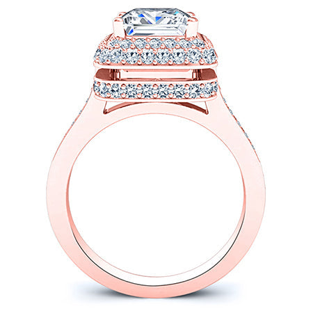 Indigo Princess Diamond Bridal Set (Lab Grown Igi Cert) rosegold