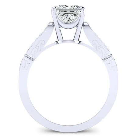 Heath Moissanite Matching Band Only (engagement Ring Not Included) For Ring With Princess Center whitegold