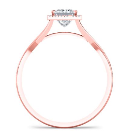 Larkspur Moissanite Matching Band Only (engagement Ring Not Included) For Ring With Princess Center rosegold