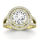 Flora Moissanite Matching Band Only (engagement Ring Not Included) For Ring With Round Center yellowgold