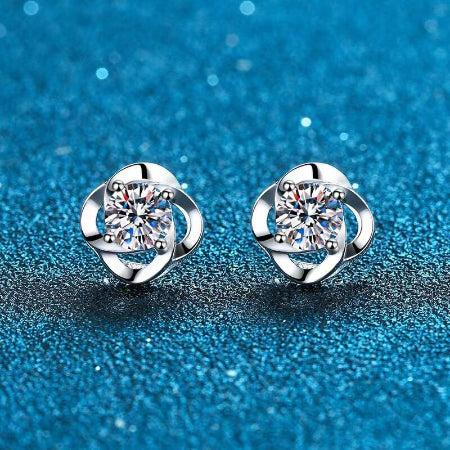 Rowan Diamond Earrings (Clarity Enhanced) whitegold