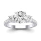 Primrose Moissanite Matching Band Only ( Engagement Ring Not Included) For Ring With Round Center whitegold