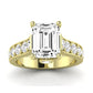Calluna Moissanite Matching Band Only (does Not Include Engagement Ring) For Ring With Emerald Center yellowgold