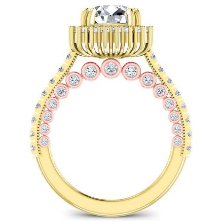 Varda Diamond Matching Band Only (engagement Ring Not Included) For Ring With Round Center yellowgold