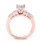 Bluebell Diamond Matching Band Only (engagement Ring Not Included) For Ring With Princess Center rosegold