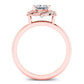 Almond Diamond Matching Band Only (engagement Ring Not Included) For Ring With Princess Center rosegold