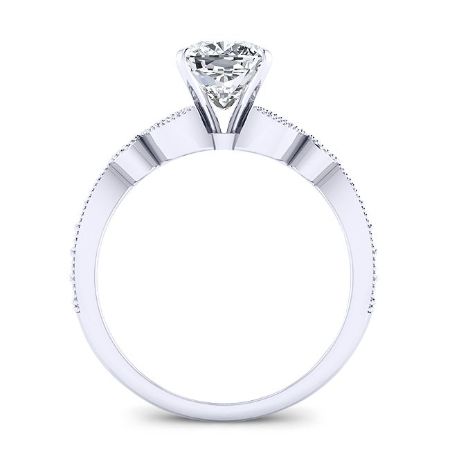 Laurel Moissanite Matching Band Only (engagement Ring Not Included) For Ring With Princess Center whitegold